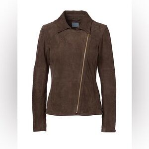 Athleta Dark Brown Leather Jacket